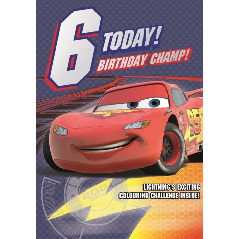 6 Today Birthday Champ Disney Cars Birthday Card £1.85